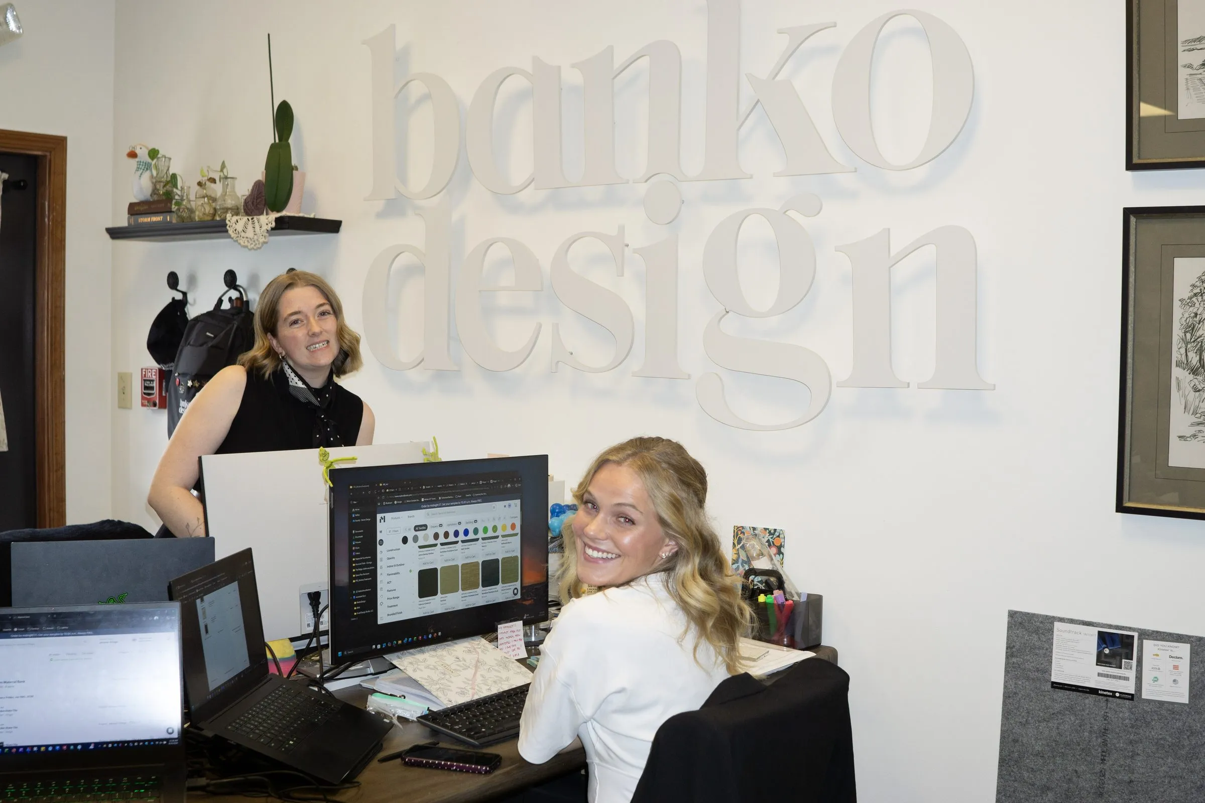 Banko Design team members at work in the studio